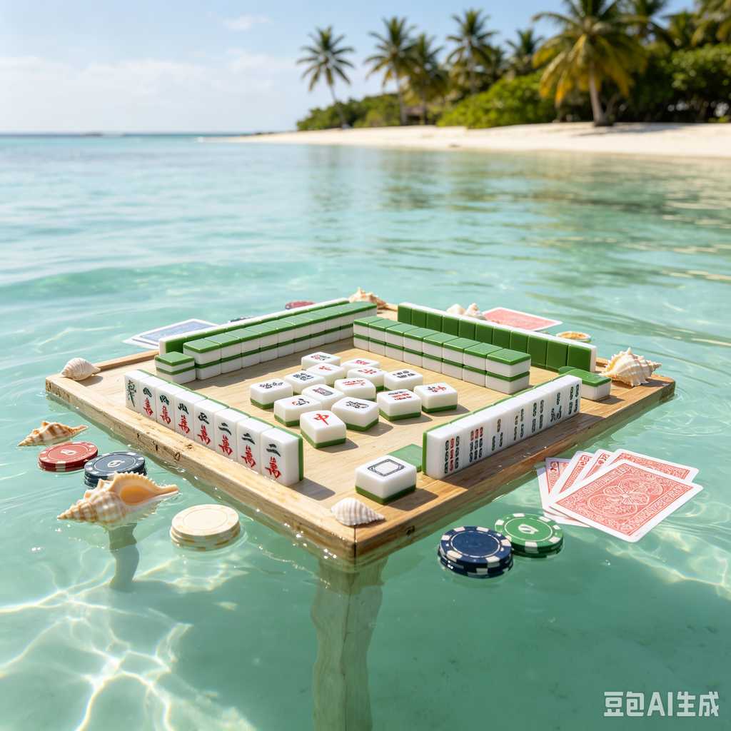 mahjong set with dice and chips