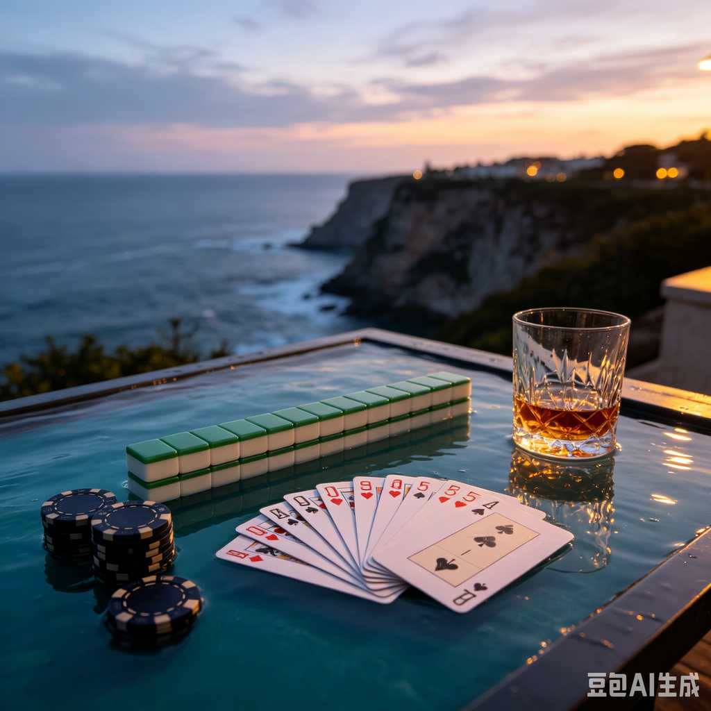 mahjong set with dice and chips